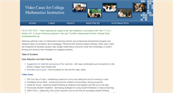Desktop Screenshot of collegemathvideocases.org